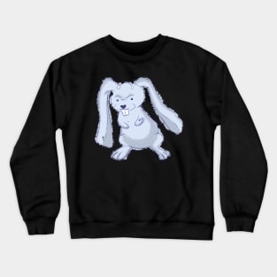 Blue evil cute rabbit Crewneck Sweatshirt